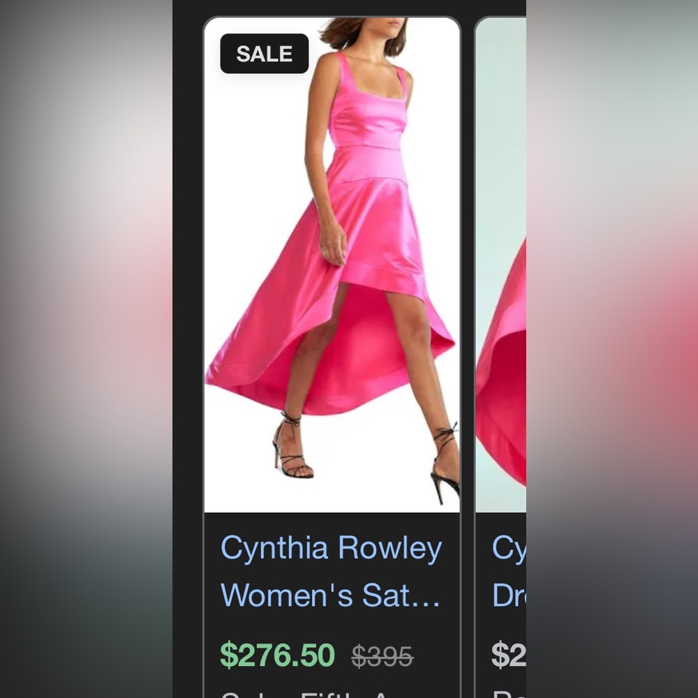 Cynthia Rowley Fuchsia High Low Dress
